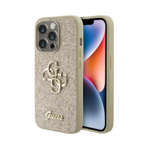 Capa Guess iPhone 15PM 4G Glitter Dourada